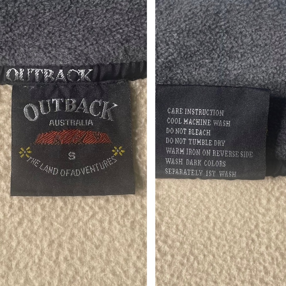 Outback Trading Company Fleece Jacket SZ Small Kangaroos Outdoors Preppy Unisex - Picture 9 of 16